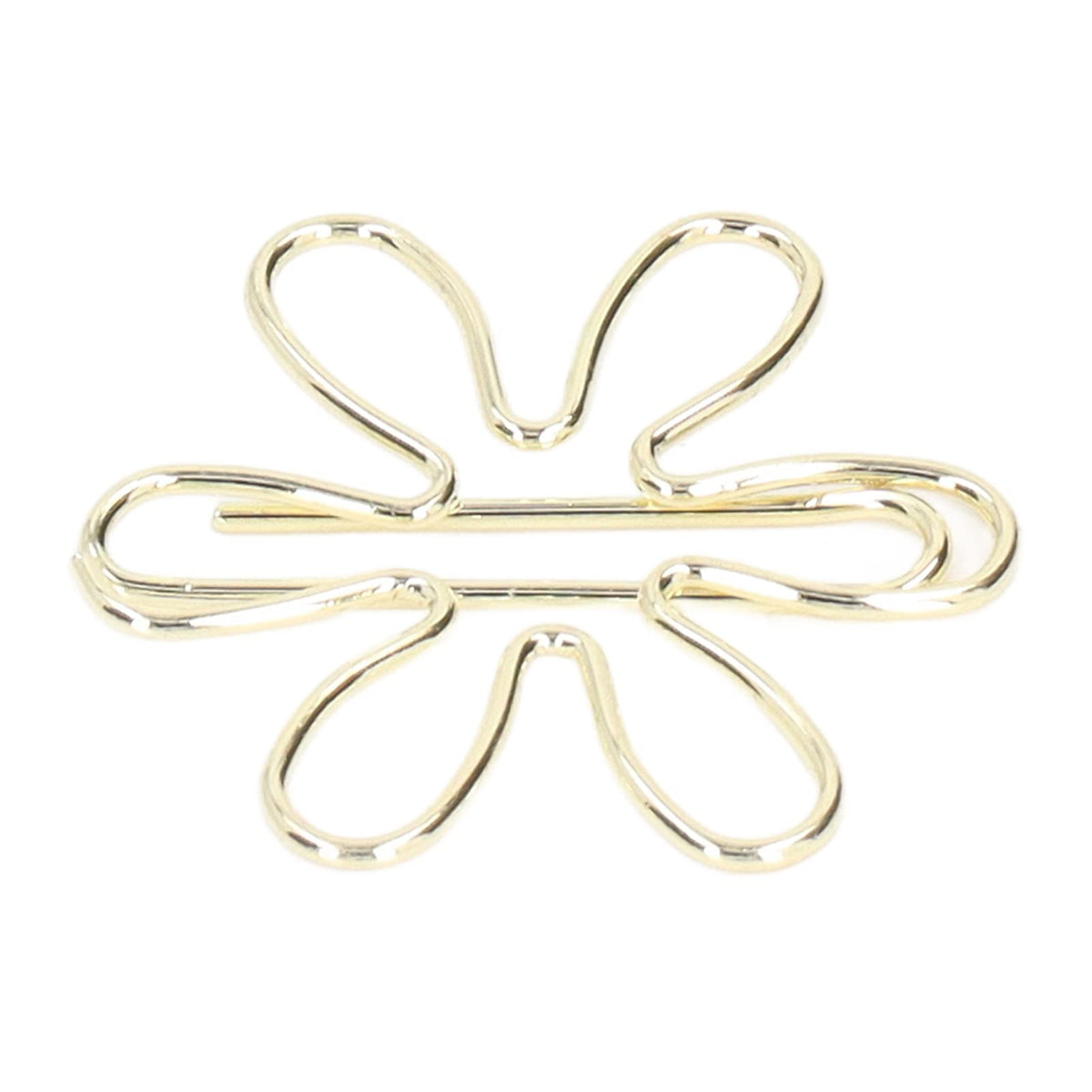 100Pcs Funny Planner Clips Cute Paper Clips Innovative Cute Design Anti Electroplating Process Gold Paper Clips for Office Home School (Floral Print)