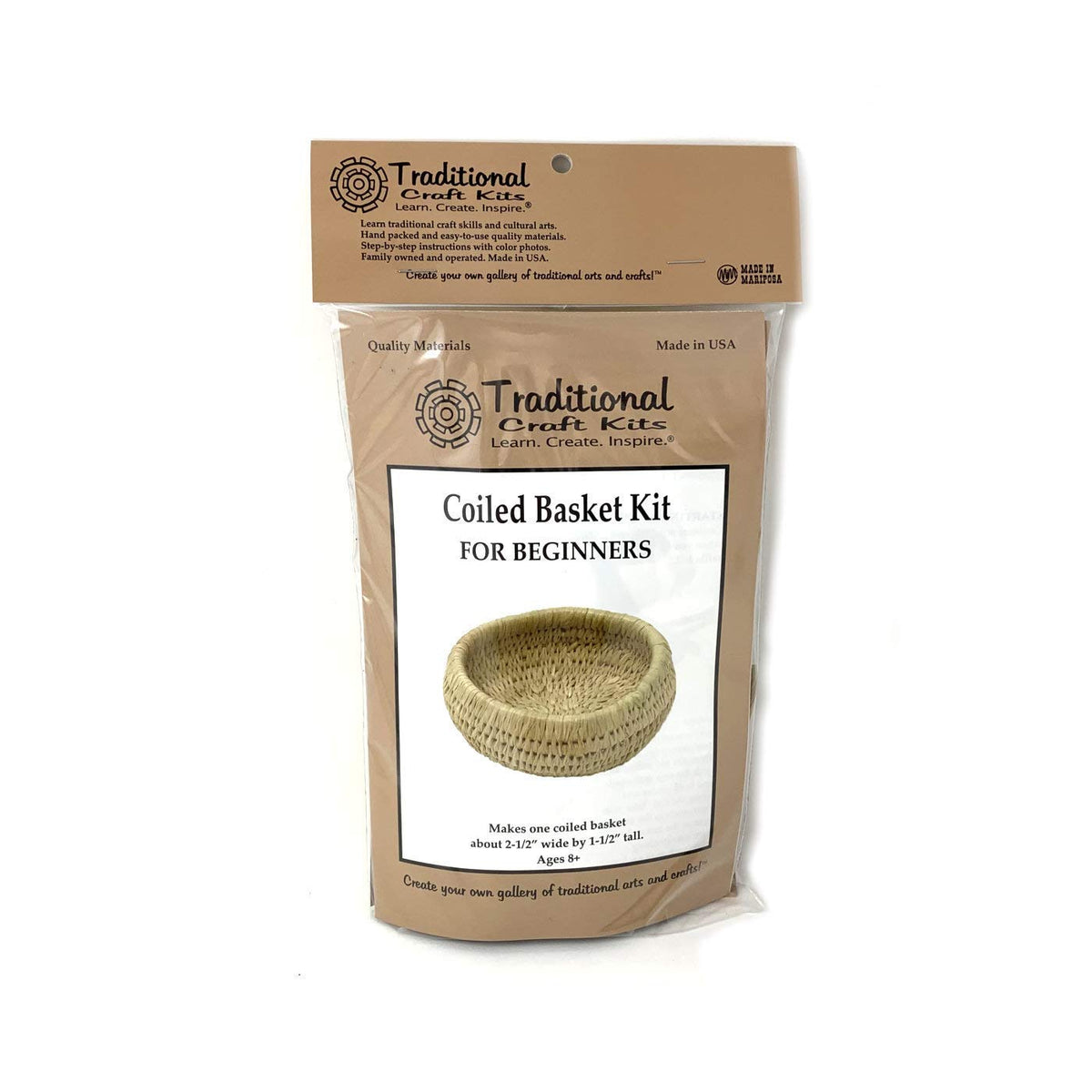 Traditional Craft Kits Coiled Basket Kit for Beginners