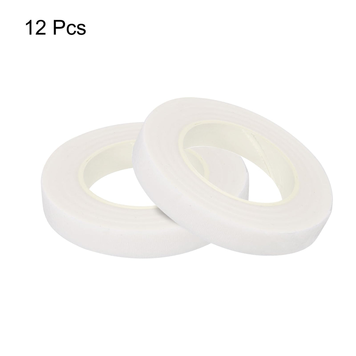 MECCANIXITY Floral Stem Wrap Tape Floral Tape 30yard Length 1/2 Inch Width for Bouquet Crafts Wedding Arrangement Pack of 12, White