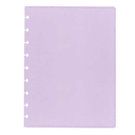 ITSYHPRO Discbound Notebook PU Leather Covers(1 Pair) Medium Discbound Journal(Light Purple,Medium)