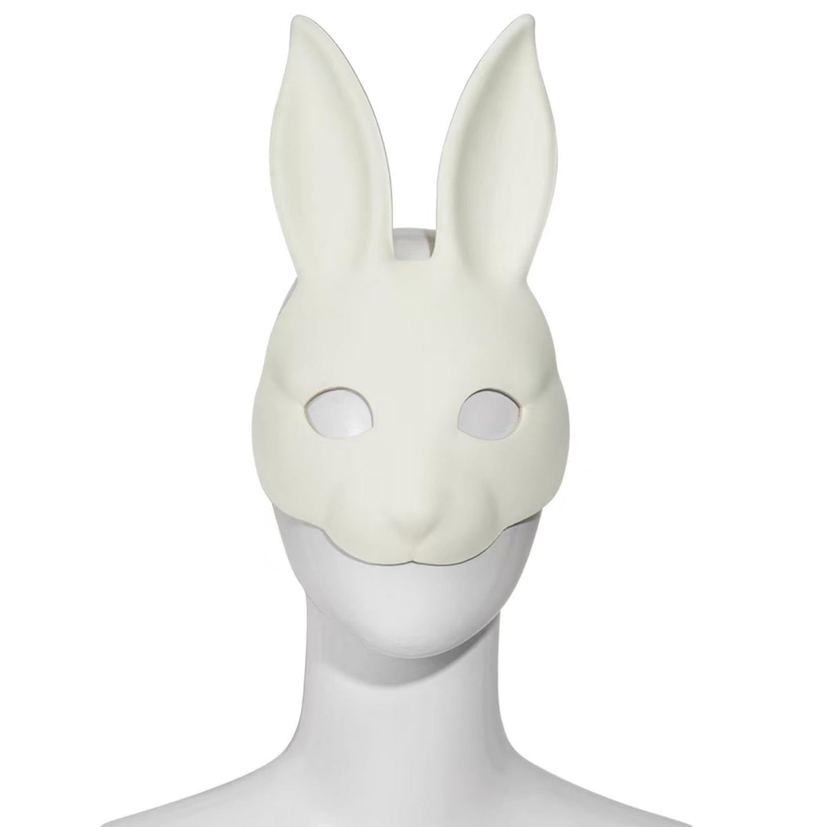Yamoloz White DIY Bunny Mask for Costume Party or Festive Events 2 Pcs