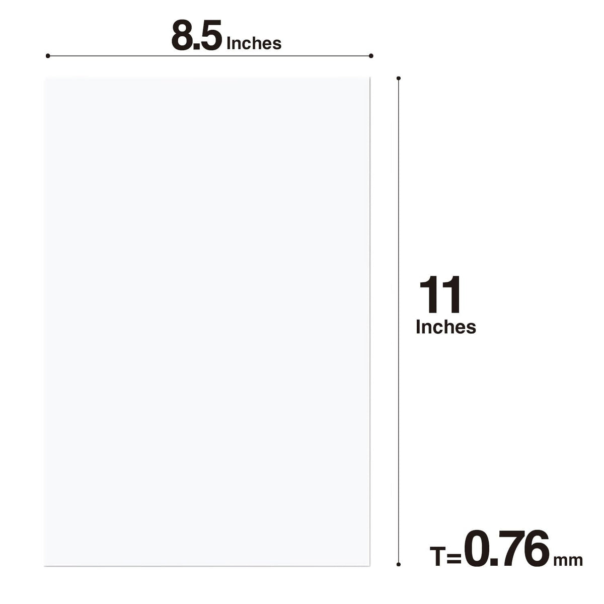 Magnet Sheets White 8.5 x 11, 5 Sheets, Flexible Vinyl Magnet Sheets, Vinyl Sheets for DIY Hand Handmade Craft, 8.5" x 11", Stationery, Office Supply (MVAV-8511W)