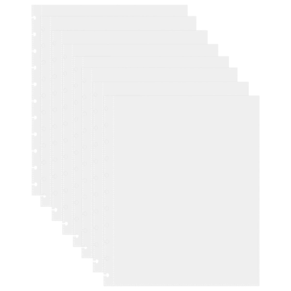 50 Piece Clear Sheet Protectors Page Protectors 8.5 x 11 Clear Binder Sheet Protectors Discbound Sheet Protectors for Discbound Holds Letter Size Discbound Binding Cover