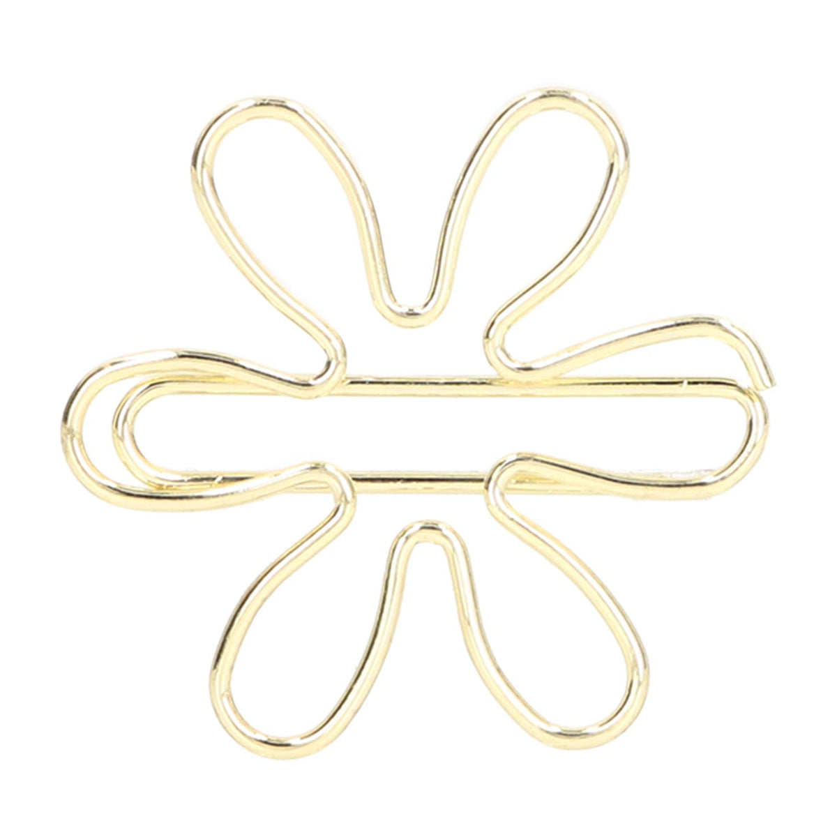 100Pcs Funny Planner Clips Cute Paper Clips Innovative Cute Design Anti Electroplating Process Gold Paper Clips for Office Home School (Floral Print)