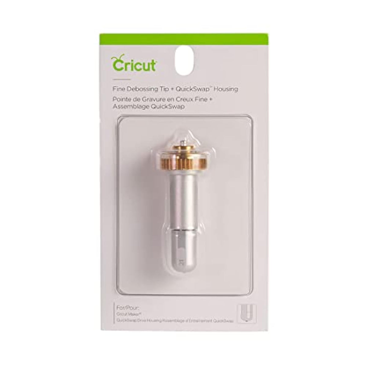 Cricut Fine Debossing Tip + QuickSwap Housing, Tip with Rolling Debossing Ball, Deboss Designs on Thick Foil, Cardstock & More, for Personalized Crafts, Compatible with Cricut Maker Cutting Machine
