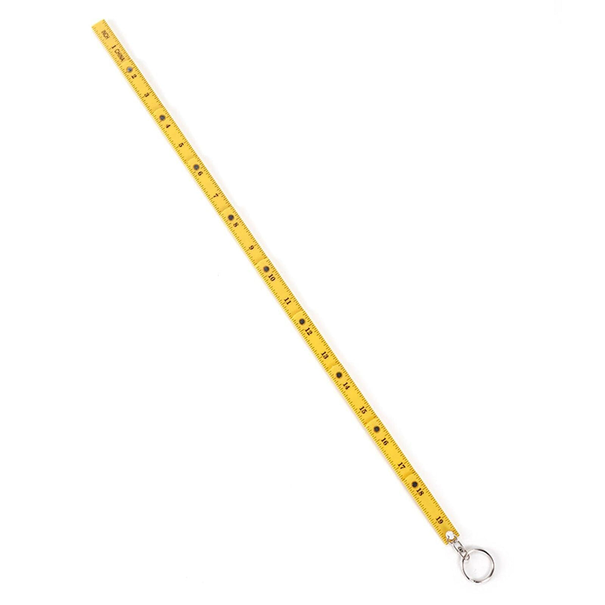 MSR Imports Mini Keychain Ruler - Fold Up Portable Measure Tool - Set of 2,Yellow