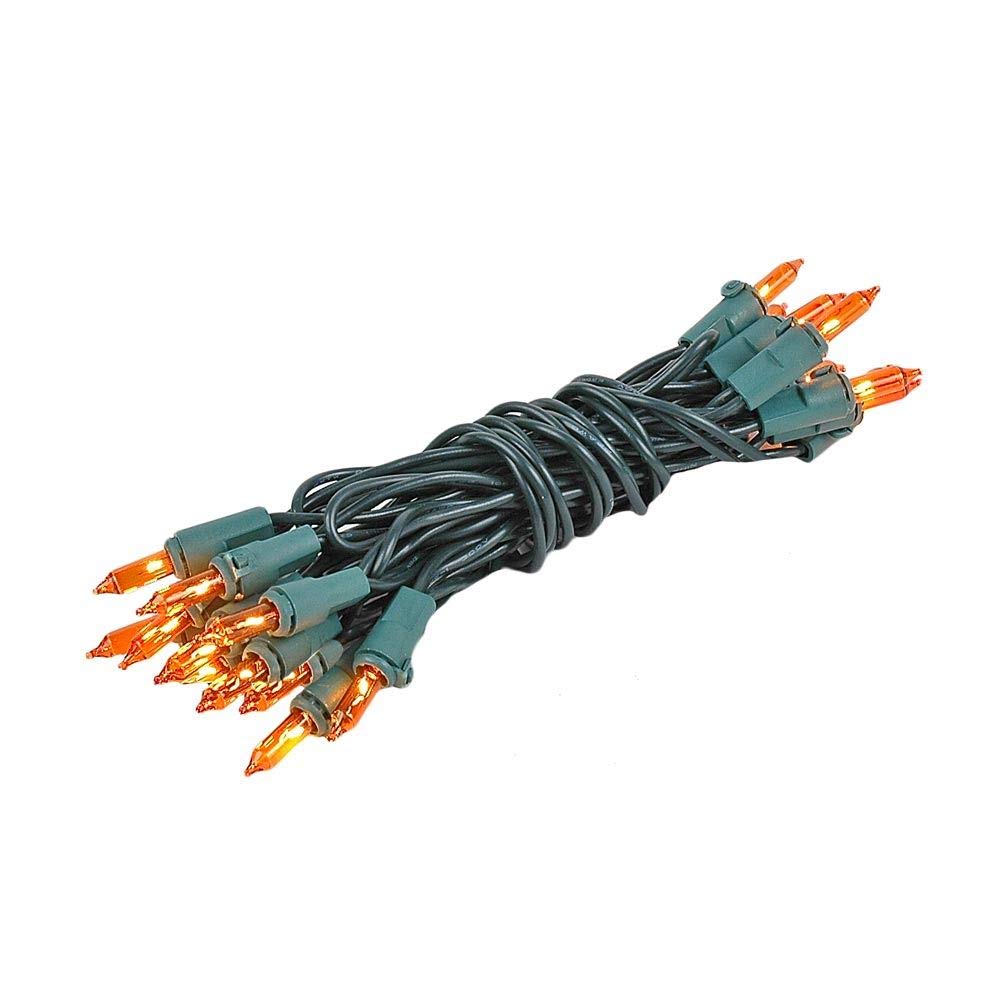 Novelty Lights Amber Mini Light String, 8.5 Feet, 20 Bulbs, 4in Bulb Spacing, Non-Connectable, Model CG20/NS-G-AM