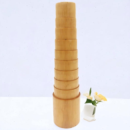 Professional Wooden Bracelet Mandrel & Sizer Tool - Step-Design Adjustable Bangle Sizing Tool for Precise Measurements, Ideal for Bracelet Making, Wire Wrapping, and Jewelry Crafting with Durability