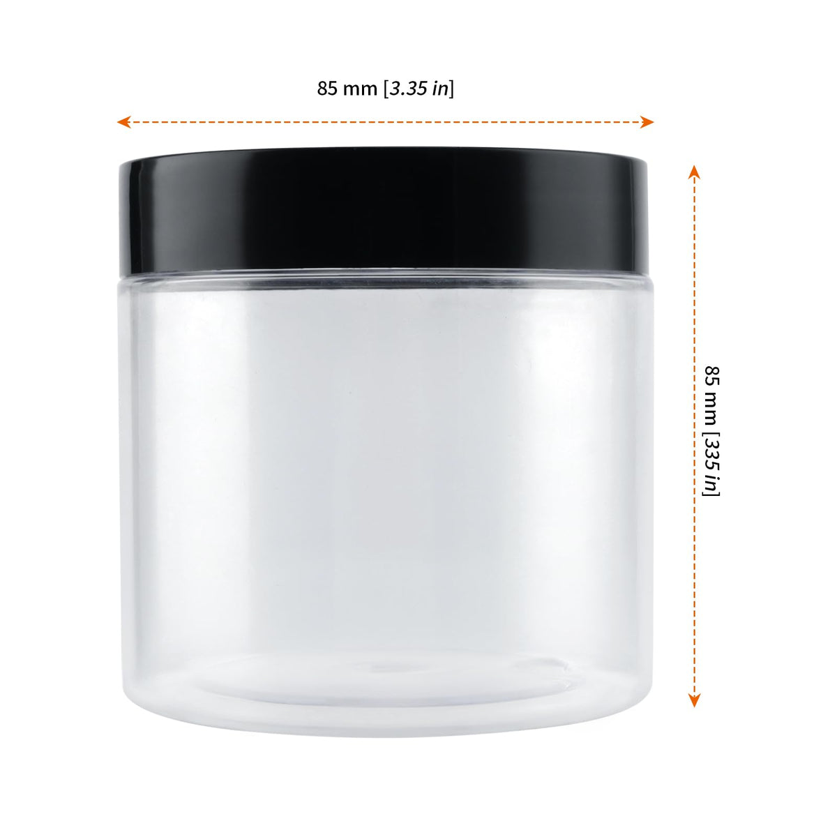 YUENPUN 35 Pack 12oz Clear PET Plastic Jars with Lids, Wide Mouth Containers for Crafts, Slime, Beads, Button Storage Organization