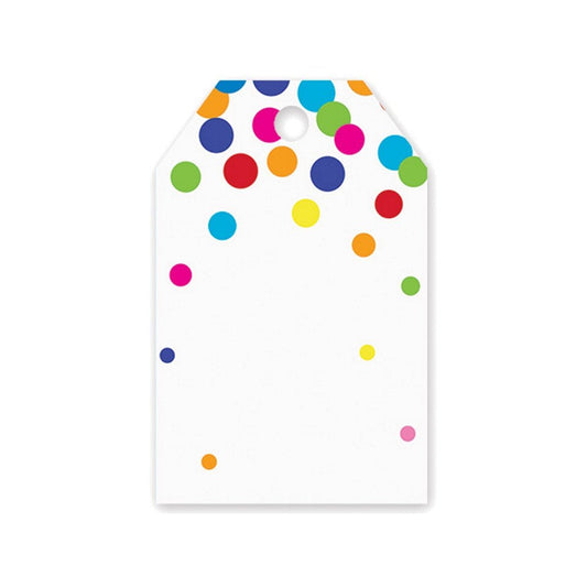 Rainbow Confetti Dots Printed Gift Tags - 2 1/4 x 3 1/2 - 50 Pack