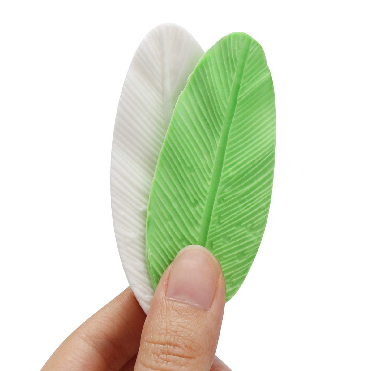 Beasea Silicone Leaf Fondant Mold, 6pcs Rose Leaf Cutter for Fondant Cake Decorations Styling Chocolate Sugar Cookie Cutter Set Silicone Mould