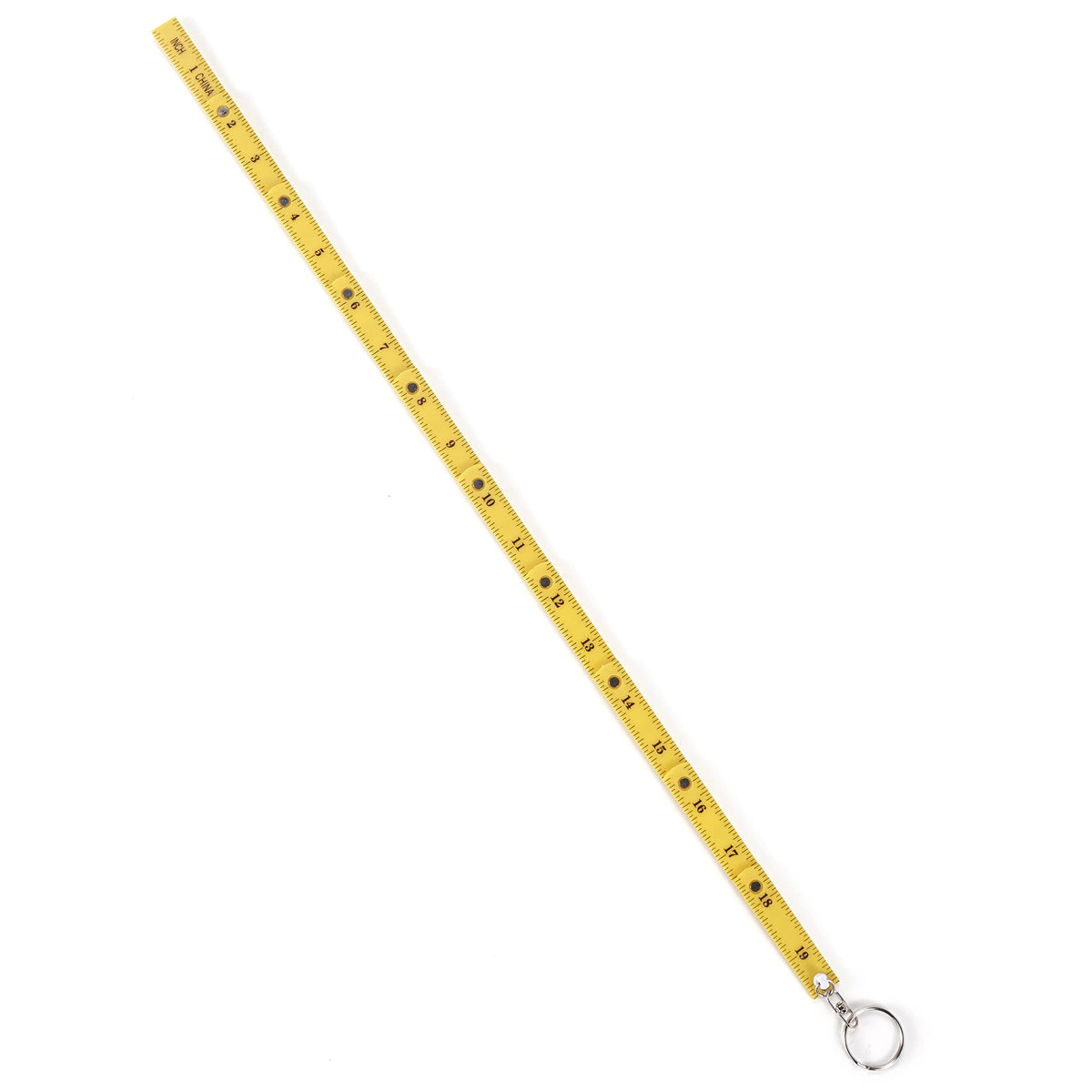 MSR Imports Mini Keychain Ruler - Fold Up Portable Measure Tool - Set of 2,Yellow
