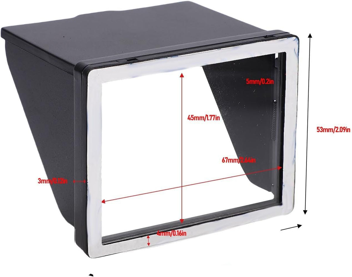 3.2 Inch Bewinner LCD Screen Hood, ABS Flocking Universal Foldable Sun Shade Cover for Camera LCD Display, Anti Glare
