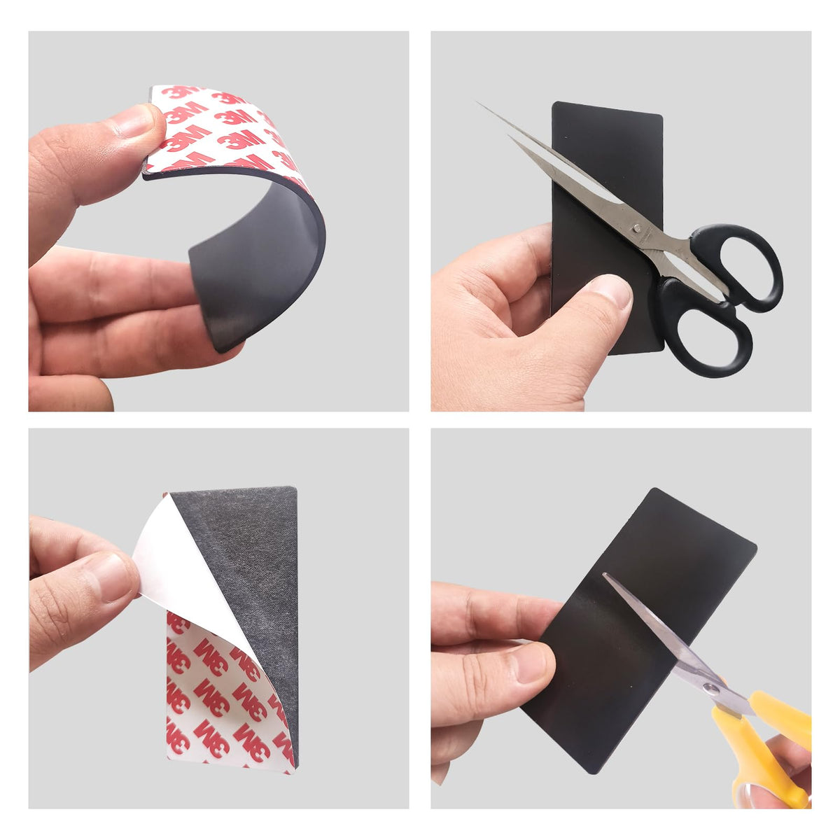 16-Pack Flexible Magnetic Strips with Adhesive Backing (1"x3") - Strong Cut-to-Size Magnets for DIY, Classroom, Fridge & Whiteboard Organization - Teacher Supplies, Crafts & Home Use