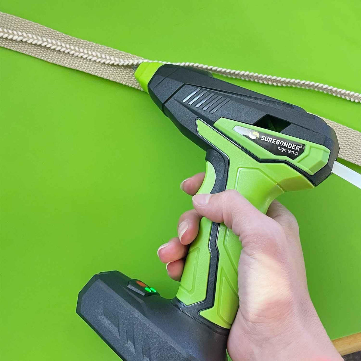 Surebonder MGG-35F Motorized Mini Hot Glue Gun, High Temperature, No Pumping Required, Hold Trigger for Continuous Flow, 35 Watts