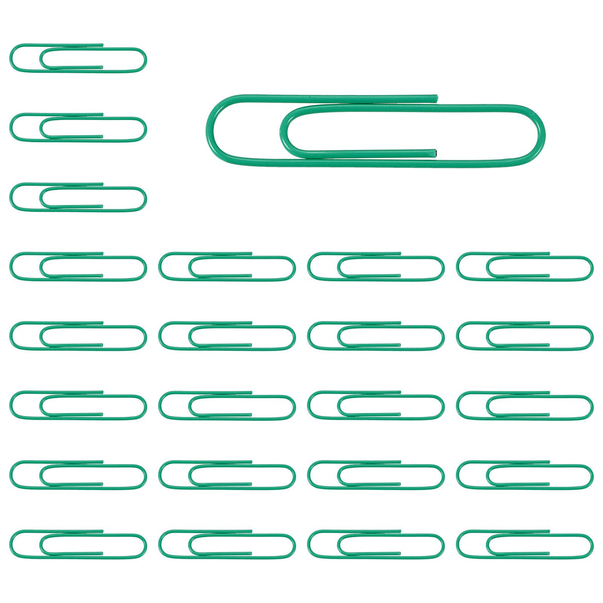 PATIKIL 40 Pcs Pin Shape Paper Clip, 3.1x0.6 Inch Large Pin Paper Clip Cute Metal Planner Bookmarks Decorative Clamps Holders for Document Office Home, Green