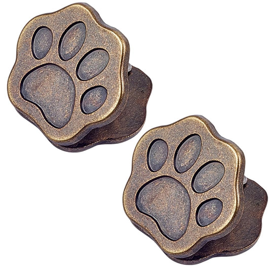 CRASPIRE 2Pcs Journal Notebook Clip Page Holder Clip Antique Bronze Paw Print Vintage Retro Metal Alloy Decorative Binders Holders for TN Travelers Art Journaling Reading Decoration Accessories