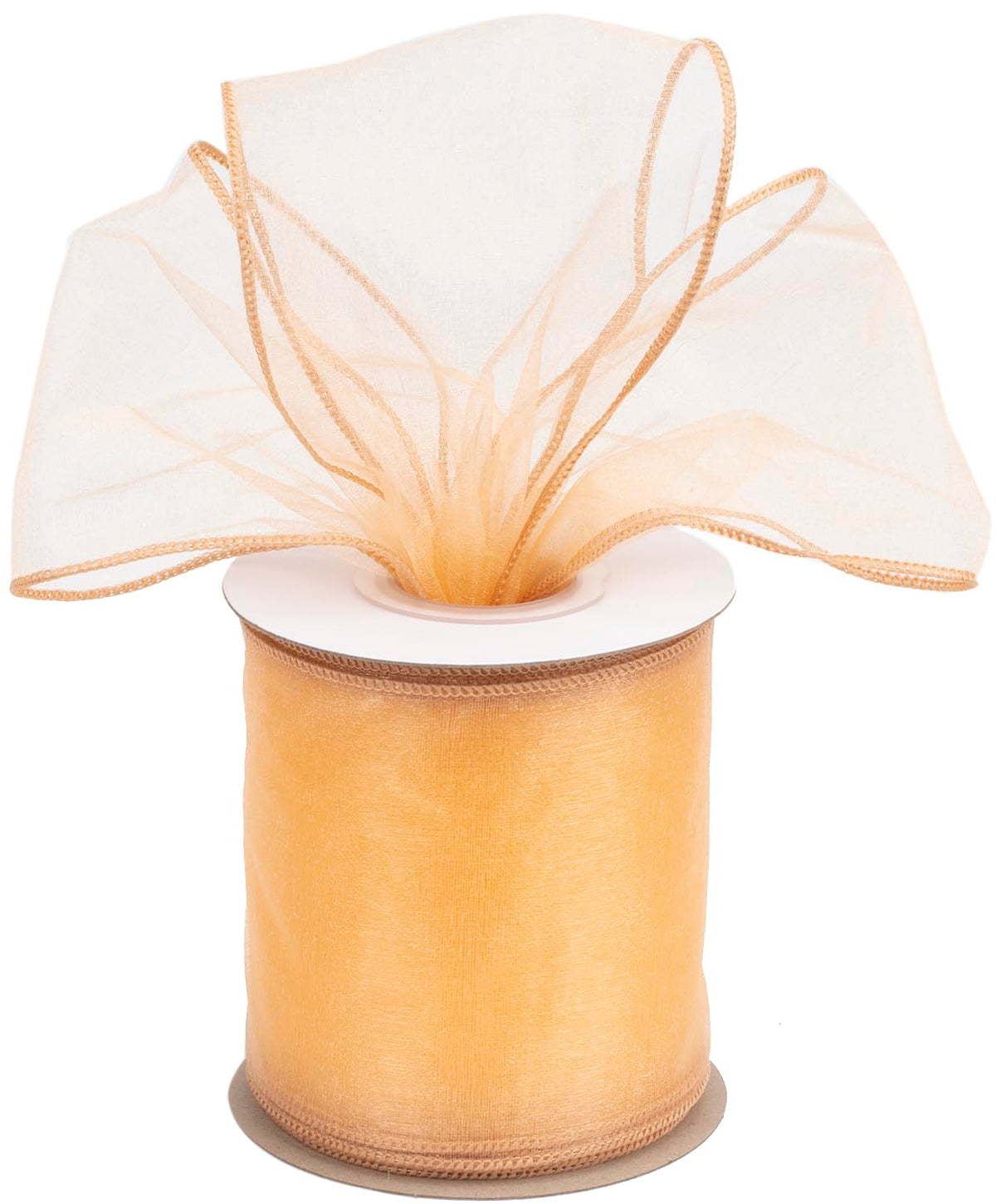 Joycrosso 4 Inch Gold Wired Organza Ribbon - 20 Yards Sheer Decorative Ribbon for Gift Wrapping, Wedding Decor, Christmas Tree, Crafts & DIY Projects