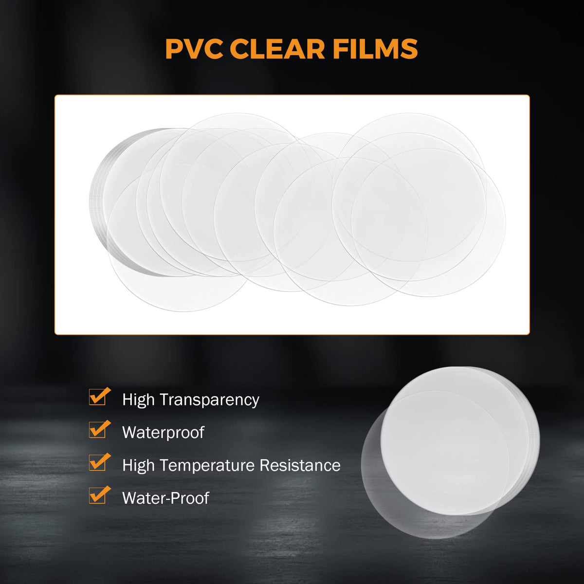 BEAMNOVA 200 Sets of Button Parts Supplies 58mm / 2.28 in (Approx. 2-1/4 inch) for Round Button Maker Machine Pin Maker, Every Set Includes Tinplate Top, Plastic Clip Bottom & Plastic Film
