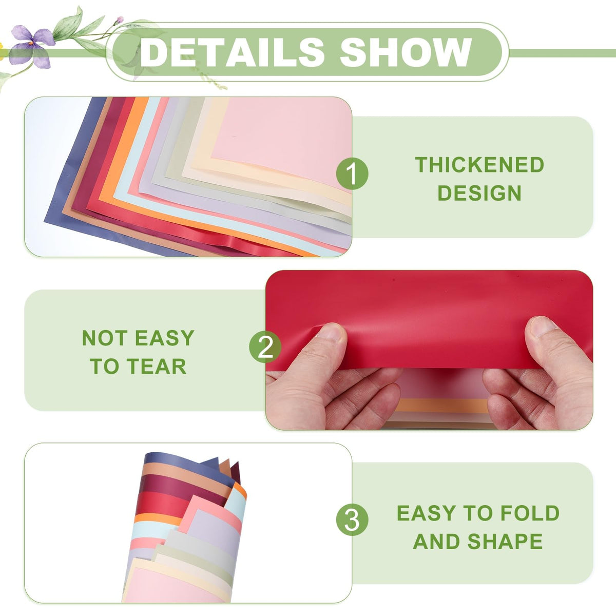 uxcell 20 Sheets Flower Wrapping Paper, 21.5" x 21.5" Waterproof Floral Bouquet Wrapping Papers Florist Supplies for Wedding Party Gift Packaging DIY Crafts, Red