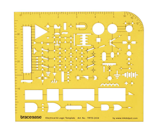 Traceease Electrical Drafting Electrical & Logic Template Drawing Stencil,Designing Template Measuring Ruler