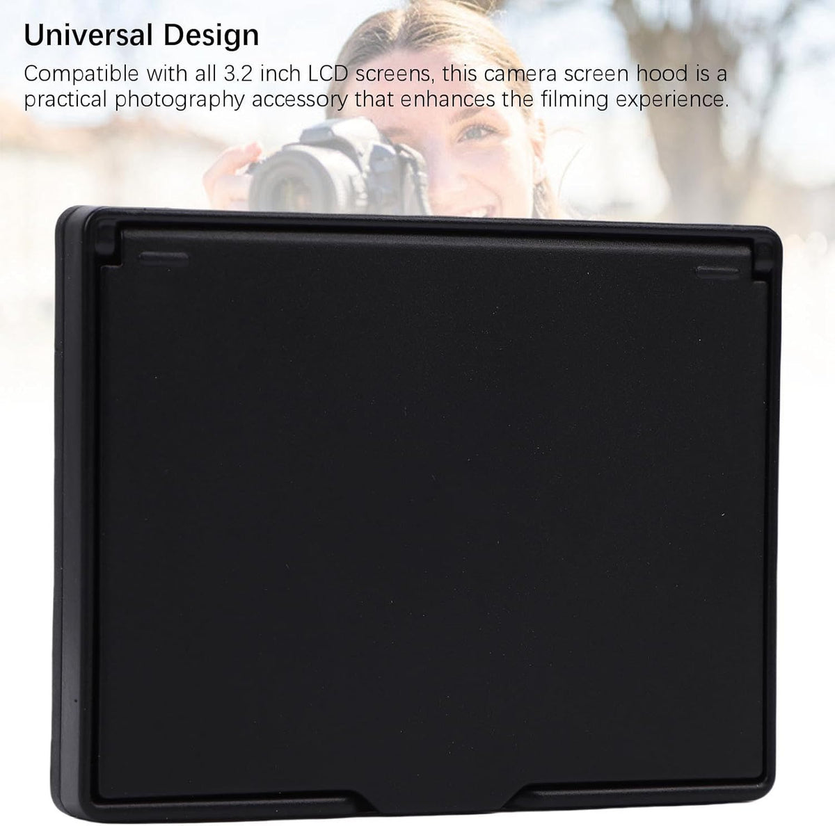 3.2 Inch Bewinner LCD Screen Hood, ABS Flocking Universal Foldable Sun Shade Cover for Camera LCD Display, Anti Glare