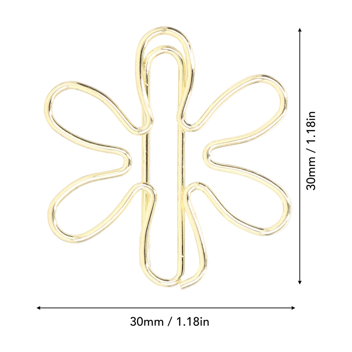 100Pcs Funny Planner Clips Cute Paper Clips Innovative Cute Design Anti Electroplating Process Gold Paper Clips for Office Home School (Floral Print)