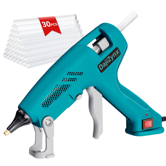 DajiZynx 100W Hot Glue Gun Kit with 30 Glue Sticks - Heavy Duty Fast Heating Glue Gun for DIY Crafts, Home Repairs, Woodworking, and Arts - Professional-Grade Tool for Crafters, Artists, and DIYers