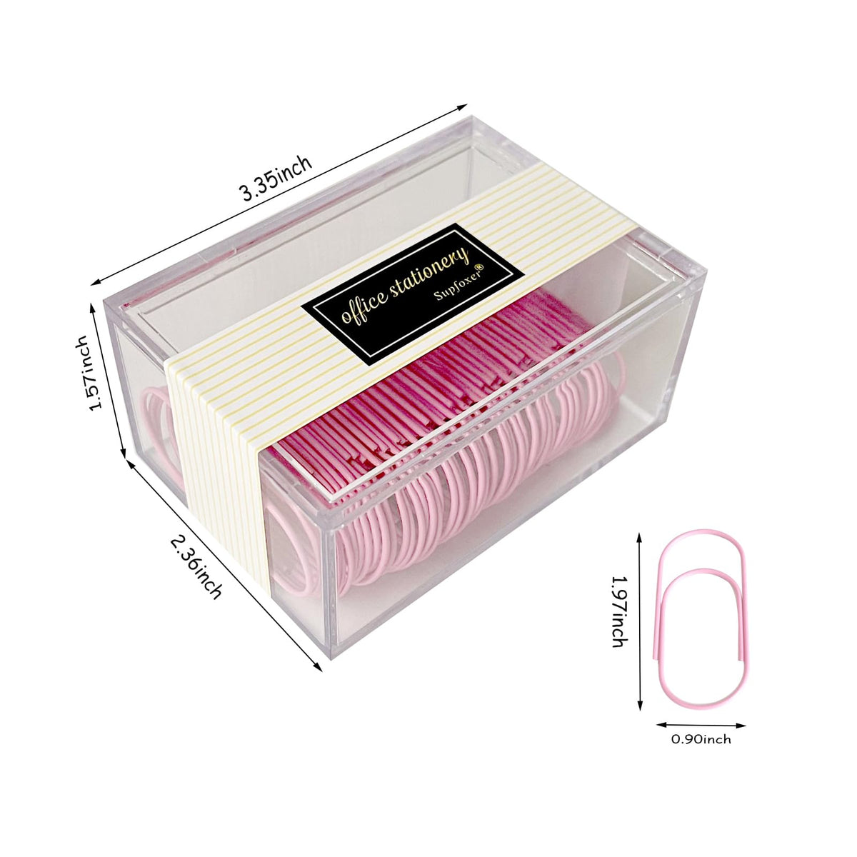 Pink Jumbo Paper Clips, 50pcs 2inch Big PaperClips Durable and Rustproof Coated Large Paper Clips Office Supply Accessories