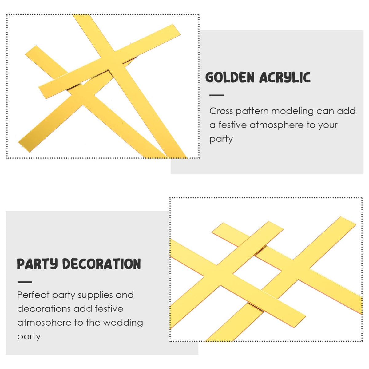 Gadpiparty 10pcs Gold Cross for Cake, Cross Cake Topper Baptism, Wedding Party Props Baptism Dessert Toppers Creative Inserts for Birthday Anniversary Cupcakes