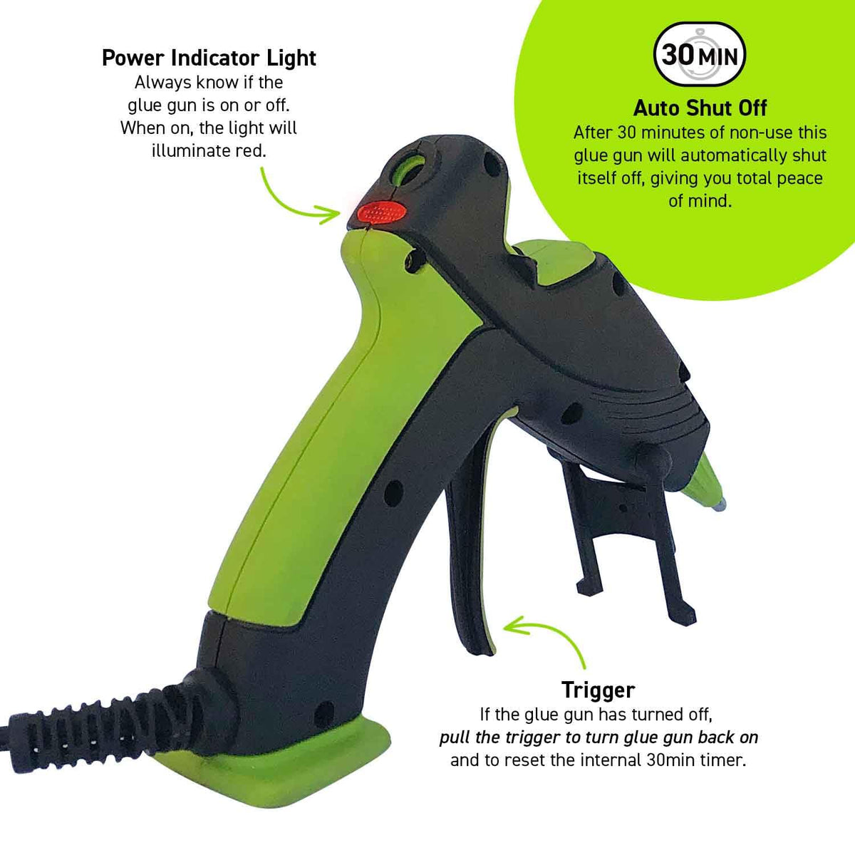 Surebonder Mini Hot Glue Gun With Dual Temperature & Auto Shut Off, 20 Watts for Fast Heating & Consistent Glue Flow, Adjust Temp for Multiple Projects (Ultra Series DT-320F)