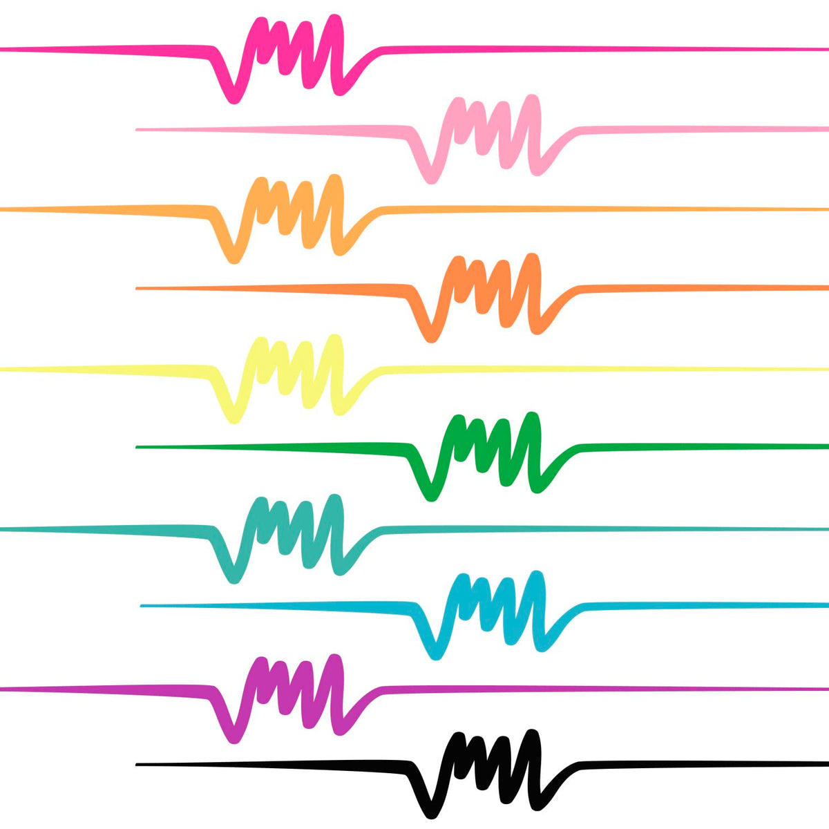 Tulip Permanent Fabric Brush Tip Markers, Neon, Set of 10