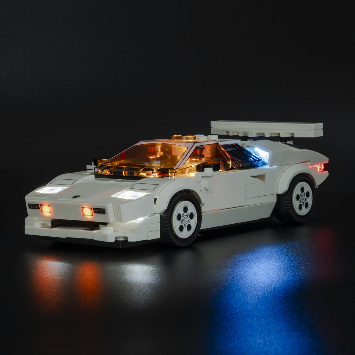 LBASE Wireless LED Light Kit for Lego Speed Champions - Car Building Blocks Lighting Set with Transparent Display Box, 1 Set + 15pcs of Random Lights (Model Not Included)