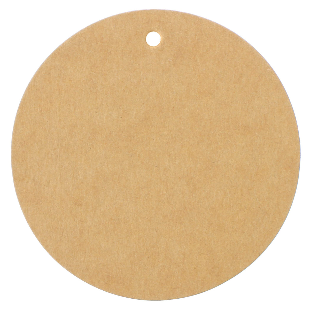 CleverDelights 3" Round Kraft Gift Tags - 100 Pack - Round Circle Paper Hang Tag 3 Inch