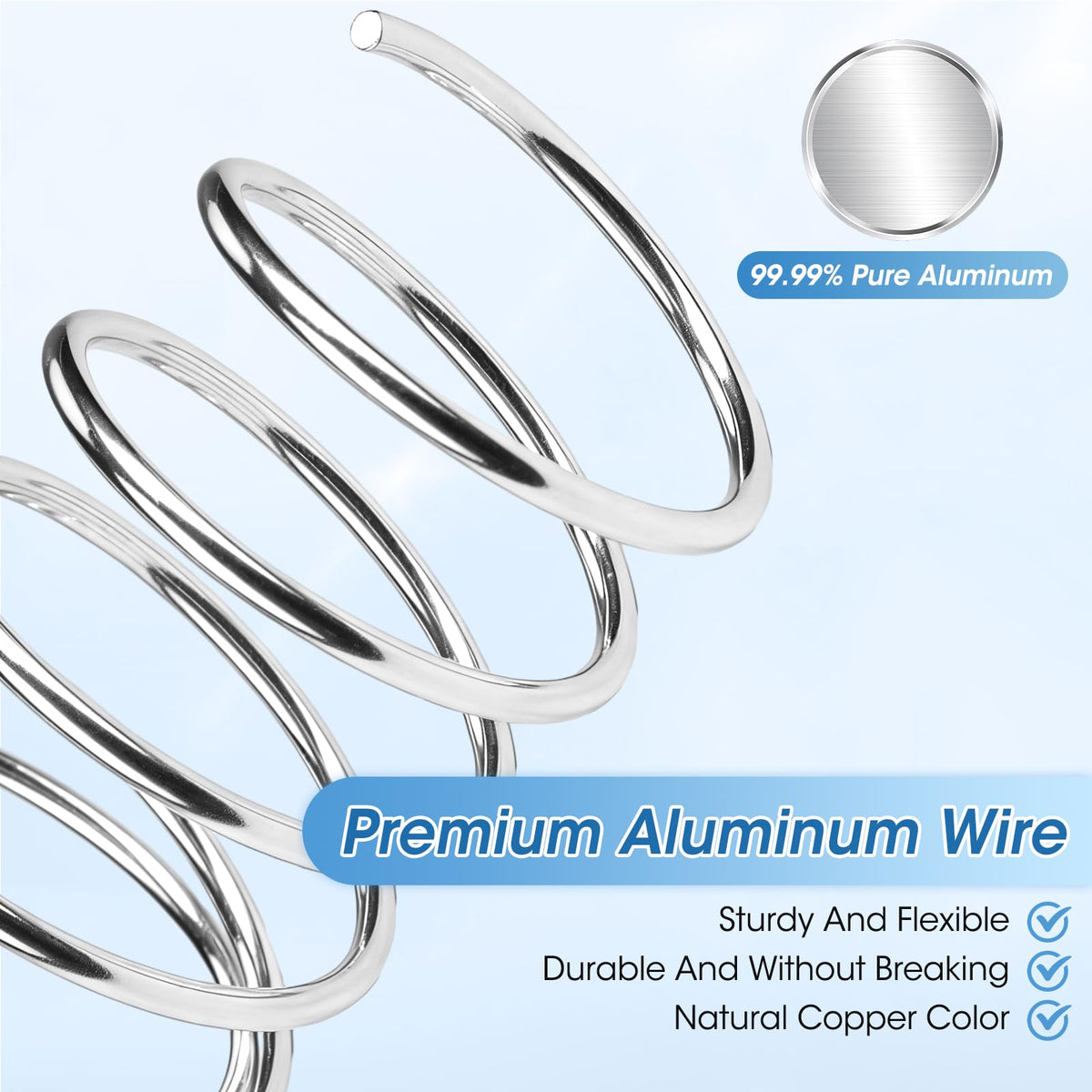 Modacraft 12 Gauge Aluminum Wire - 100 Ft 2mm Bendable Metal Craft Wire with Micro Flush Cutter for Sculpting, Jewelry Making, Floral Design, Doll Making, Bonsai Training, and DIY Crafts