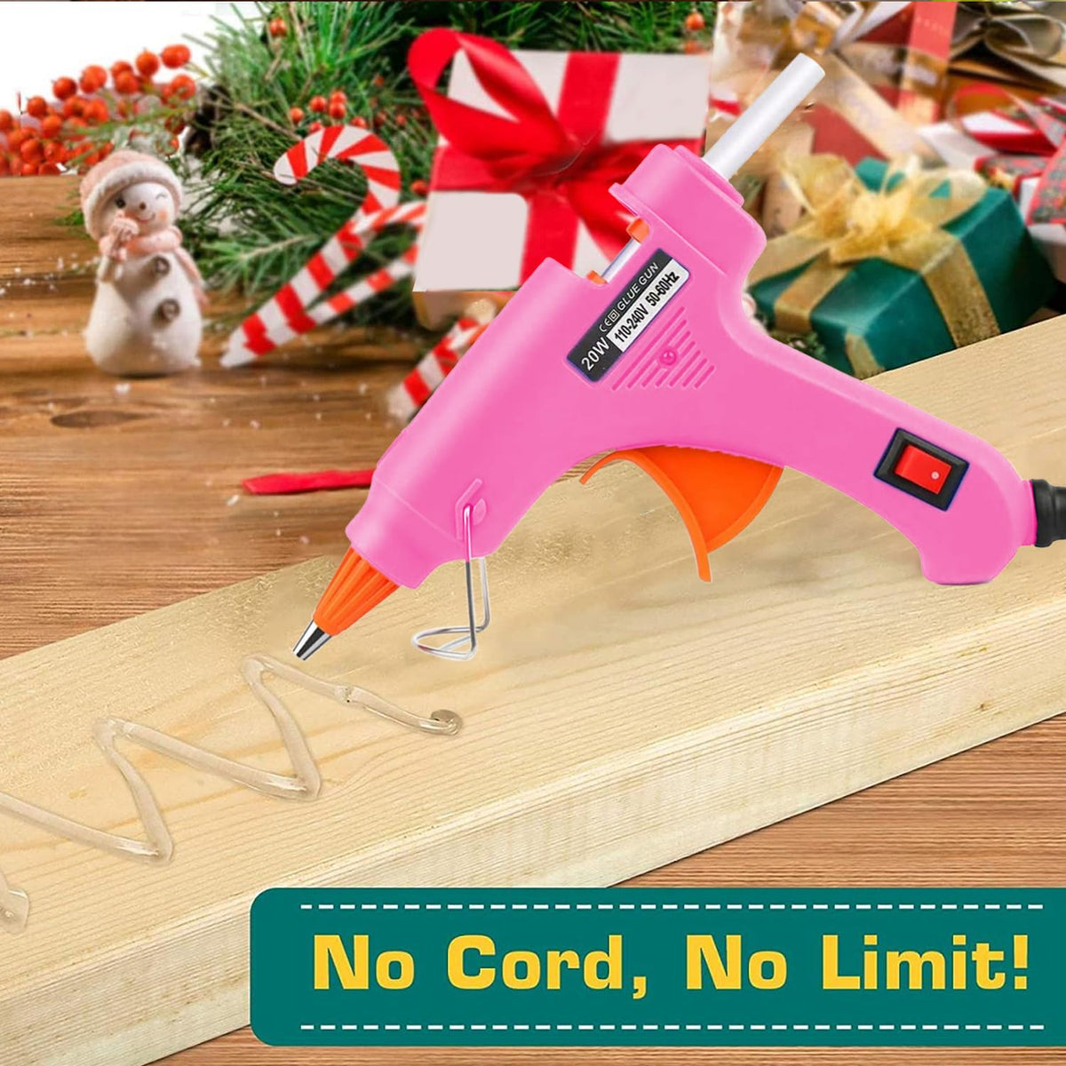 ZFYOUNG Mini Hot Glue Gun 2-Pack Blue Pink 35pcs Hot Glue Sticks for Quick Fix Artist DIY Art Home 20w