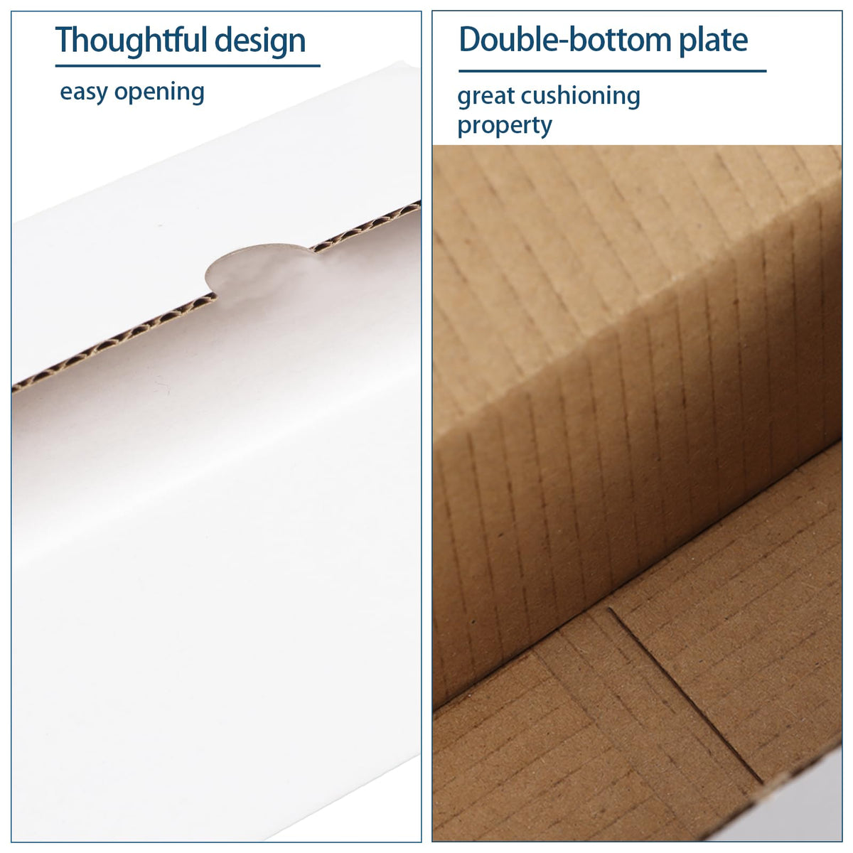 ZBEIVAN 4.6x2.2x2.2 White Shipping Boxes Set of 100, Corrugated Cardboard Mailer Boxes for Packaging Small Business Mailing Gifts