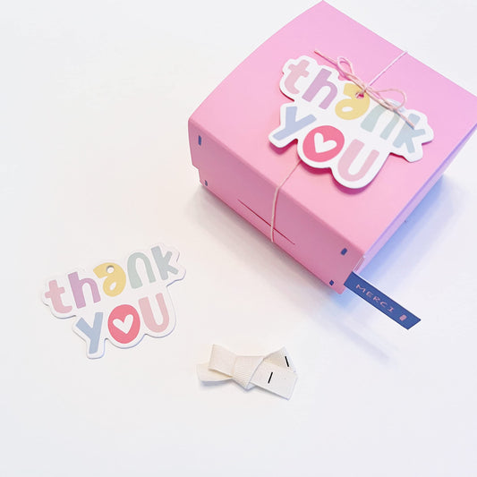 Thank You Paper Gift Tag (50 Pcs) - Great for Party, Baking Deco, Presents, Wedding Favors, Baby Shower, Birthday, Graduation, Holidays