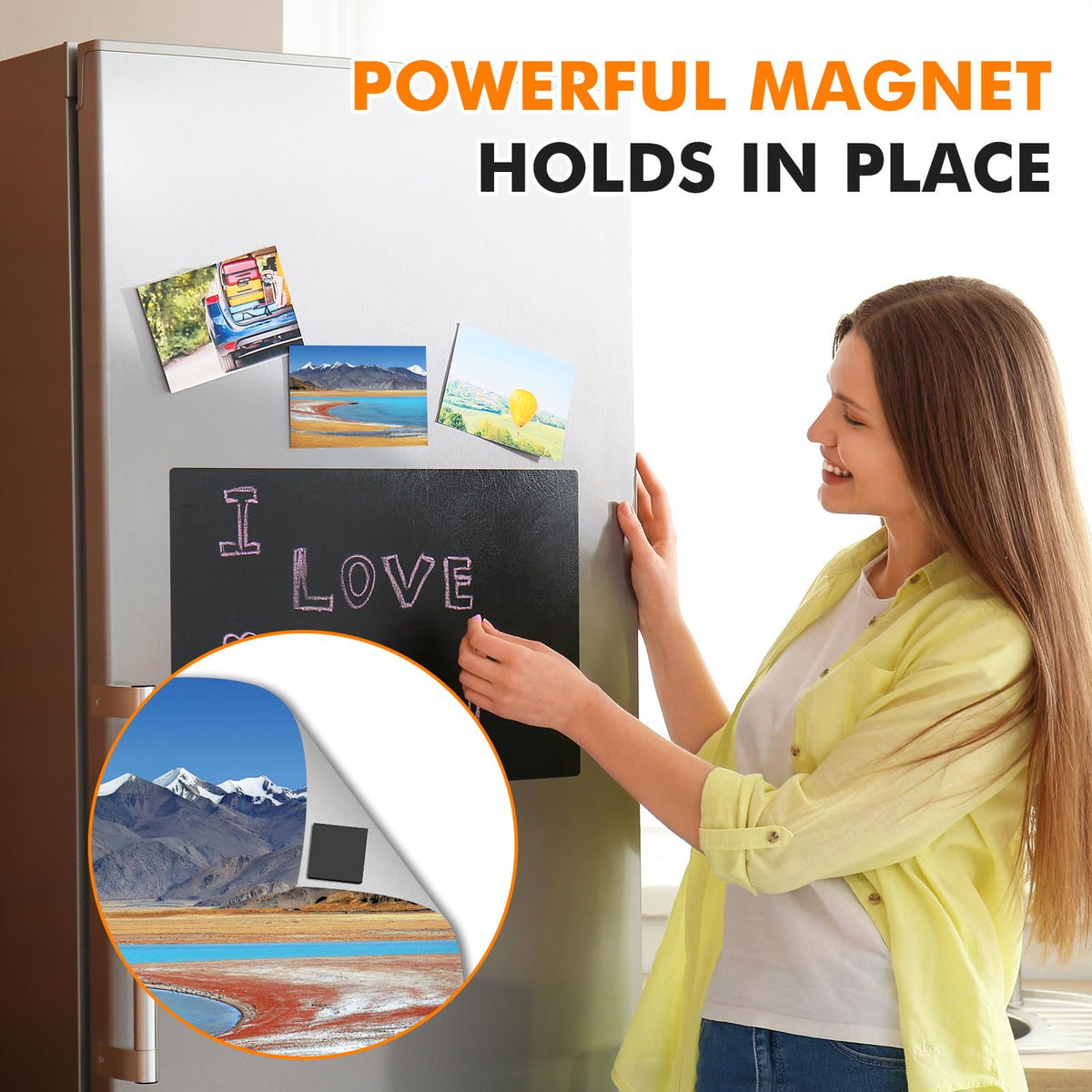 Aertiavty Round Magnets with Adhesive Backing, 120 Pcs 2" Fridge Magnets, Adhesive Magnet Dots, 80 Mil Sticky Magnets for Whiteboard, Refrigerator, Crafts, Easy Peel and Stick