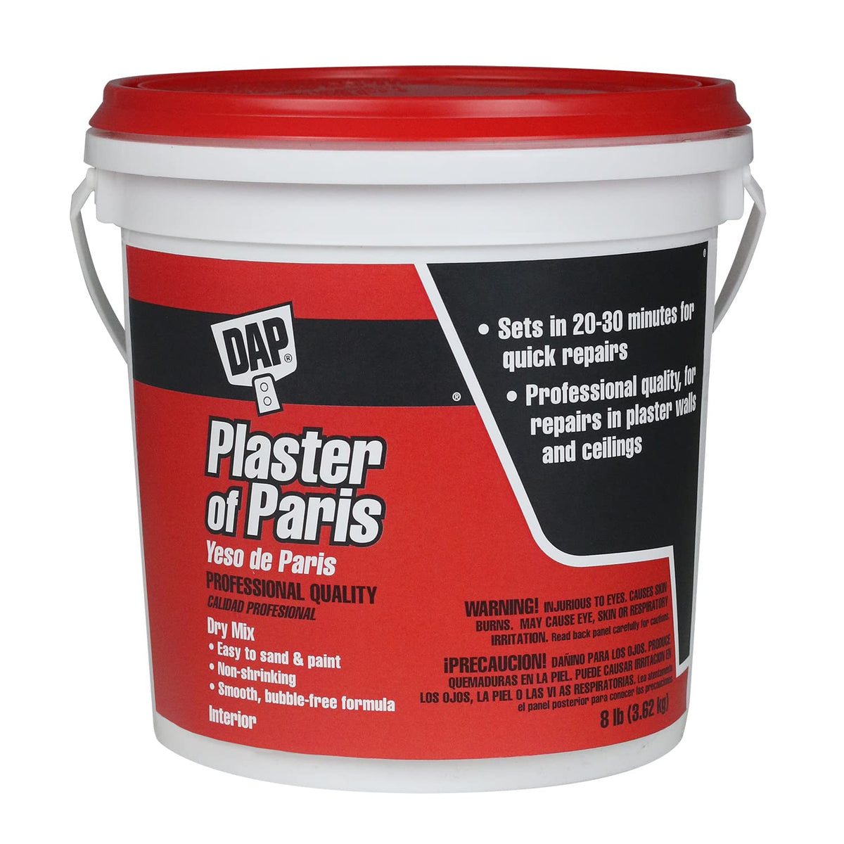 DAP Plaster of Paris (Dry Mix), White, 8 Lb Tub (7079810310)