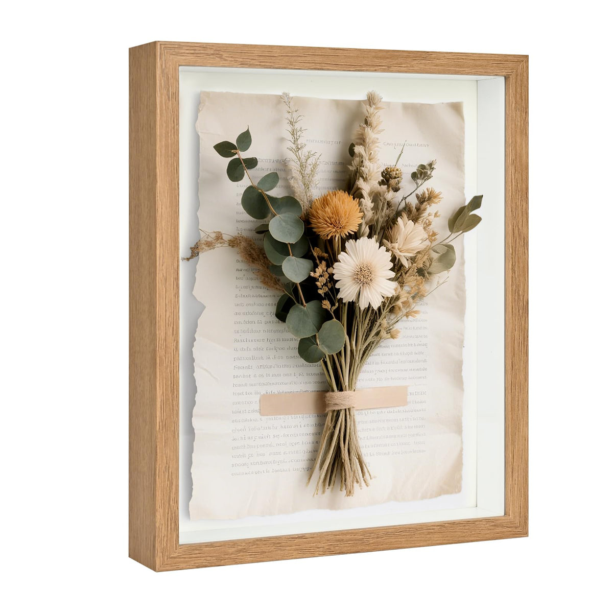 8x10 Shadow Box Frame Display Case for Baby Keepsakes, Wedding Photos, Sports Tickets, Dried Flowers, Crafts Memorabilia Wall Decor(8×10，Natural
