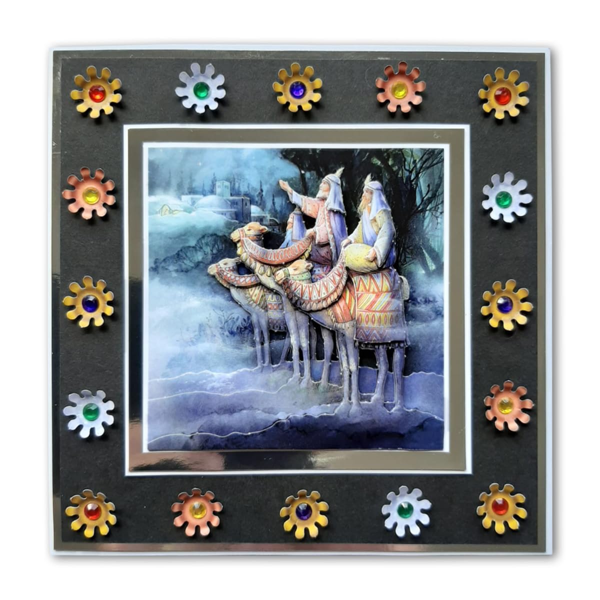 Katy Sue Nativity Die-Cut Decoupage Selection Pack. Contains 12 Pre-Cut Die Cut Decoupage Paper Sheets for Christmas Card Making Supplies. 3 Copies Each of 4 Different Nativity Designs