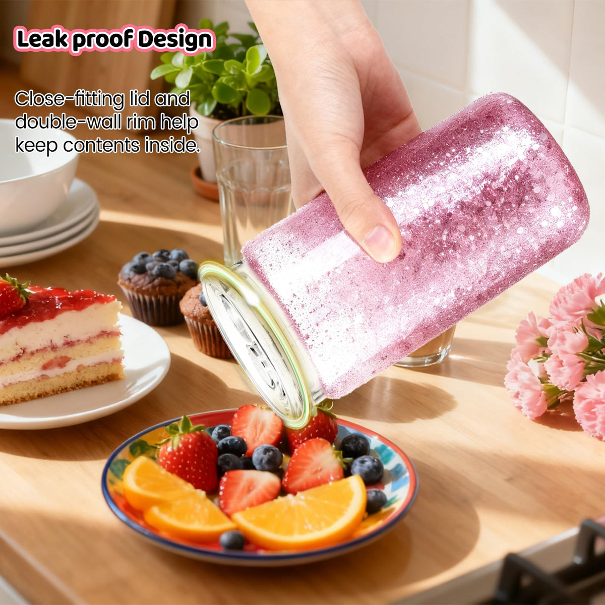 Cuguords 20 Pack Bulk 16oz Snow Globe Tumblers with Lids, Straws & Plugs, Double Wall Acrylic Plastic Cups, Pre-Drilled Hole DIY Snowglobe Tumbler Supplies, Clear Vaso Para Decorar con Glitter