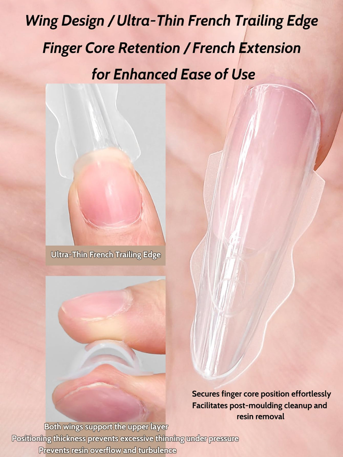 Klimonla Sandwich Dual Nail Forms Professional Sandwich Dual Forms-240Pcs Long Stiletto Nail Mold for Fast Extension,15 Sizes Reusable Salon Manicure Tools (240pcs F50s)