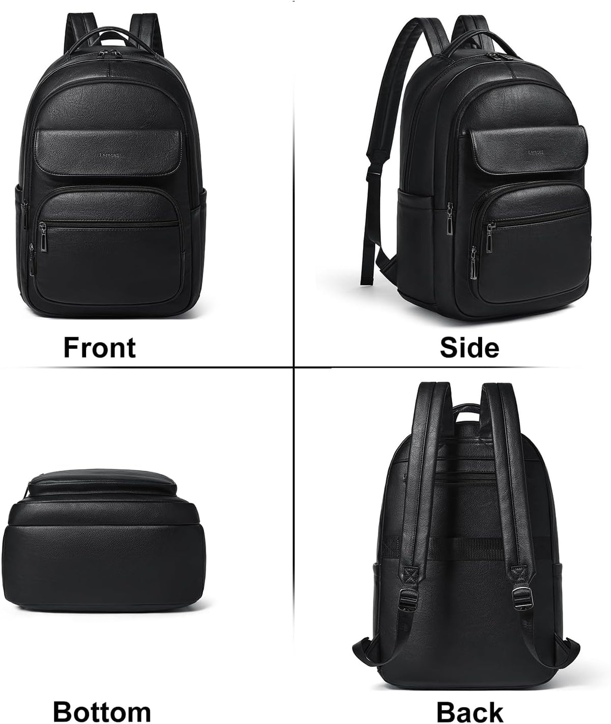 37L Backpack Pack Backpack Leresas Purse for Women Mens Work Travel Teacher Back Laptop Business Vegan Leather Fashion