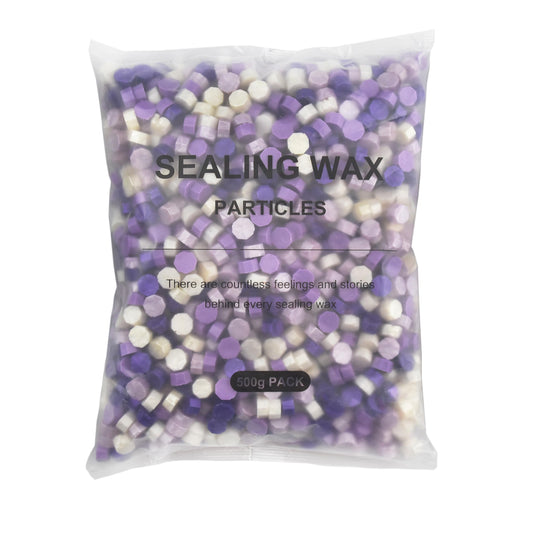 Mceal Sealing Wax Beads,Octagon Shape Wax Seal 500Grams Pack Mix Color(Lavender)