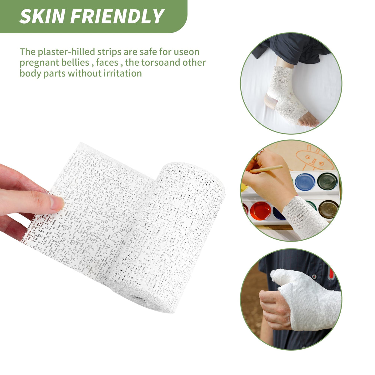 TCAIRG 6 Pack Plaster Cloth Rolls for Belly Casting, Sculptures, Masks – Art Gauze Bandage Strips for Craft Molds (5 in x 106 in Each)