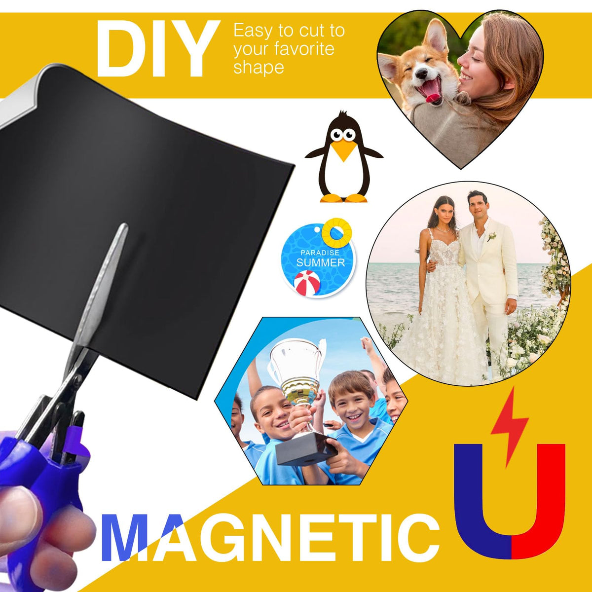 JINGZHAN Printable Magnetic Sheets-30 Matte White Magnet Paper-Make fridge magnets, Personality Labels, Crafts-8.5" x 11",Magnet Photo Paper For Cut