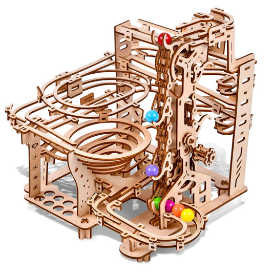 3D Wooden Puzzles Marble Run Chain Kit, Wood Creative Mechanical Puzzles Assembly Model Building Kits to Build for Adults & Kids, DIY Wooden Puzzle Hobbies Toys for Adults &Teens Gifts