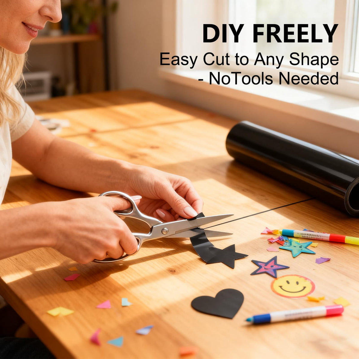 MVRPOWER 1Pcs/2Pcs Magnetic Sheets 0.98x3.28FT, 0.002FT Thick Non Adhesive Magnet Sheet for Crafts, Black